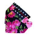 Load image into Gallery viewer, Peony Flowers Bandana Dog Collar With Bow - Southlake Paws
