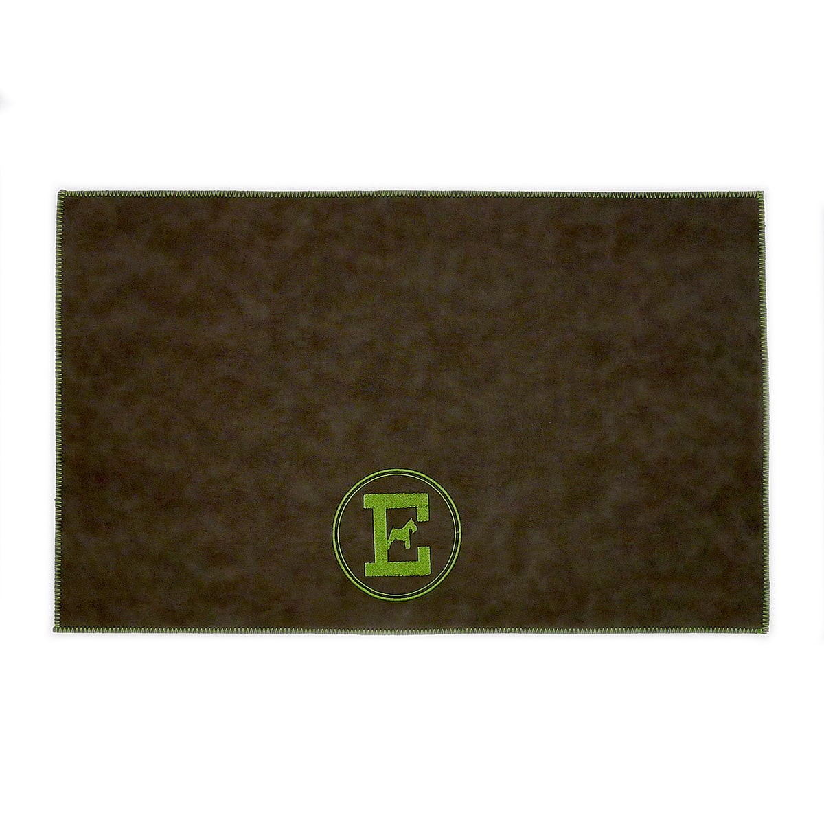 Personalized Faux Leather Dog Placemat Grey/Green