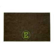 Personalized Faux Leather Dog Placemat Grey/Green