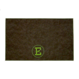 Personalized Faux Leather Dog Placemat Grey/Green