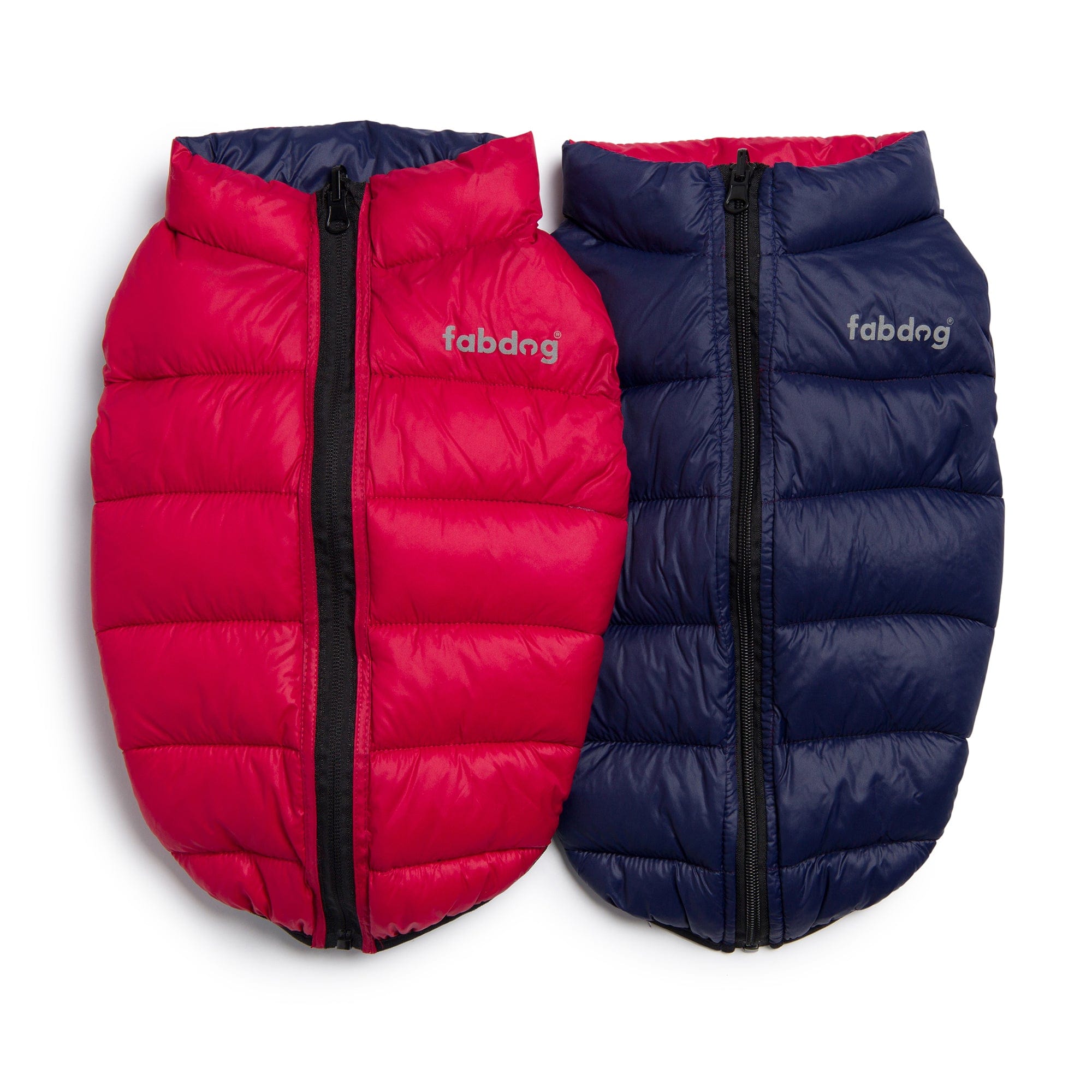 Red & Navy Pack N' Go Reversible Puffer