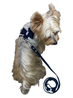 Bow Tie Dog Harness in Pleather, Black