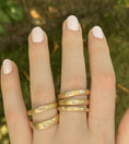 Load image into Gallery viewer, OLIVE & CHAIN Diamond Round Flush Band - Yellow Gold, 7.0
