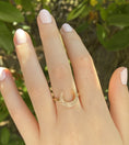 Load image into Gallery viewer, OLIVE & CHAIN Diamond Horn Ring - Yellow Gold, 5.5
