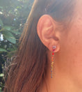 Load image into Gallery viewer, OLIVE & CHAIN Rainbow Sapphire Drop Earring
