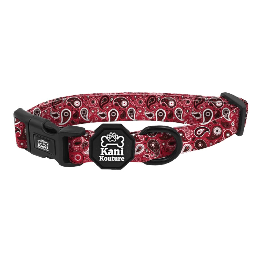 Red Paisley - Adjustable Collar 