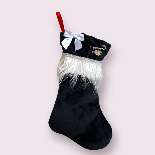 Sniffany Heart Velvet Christmas Stocking 