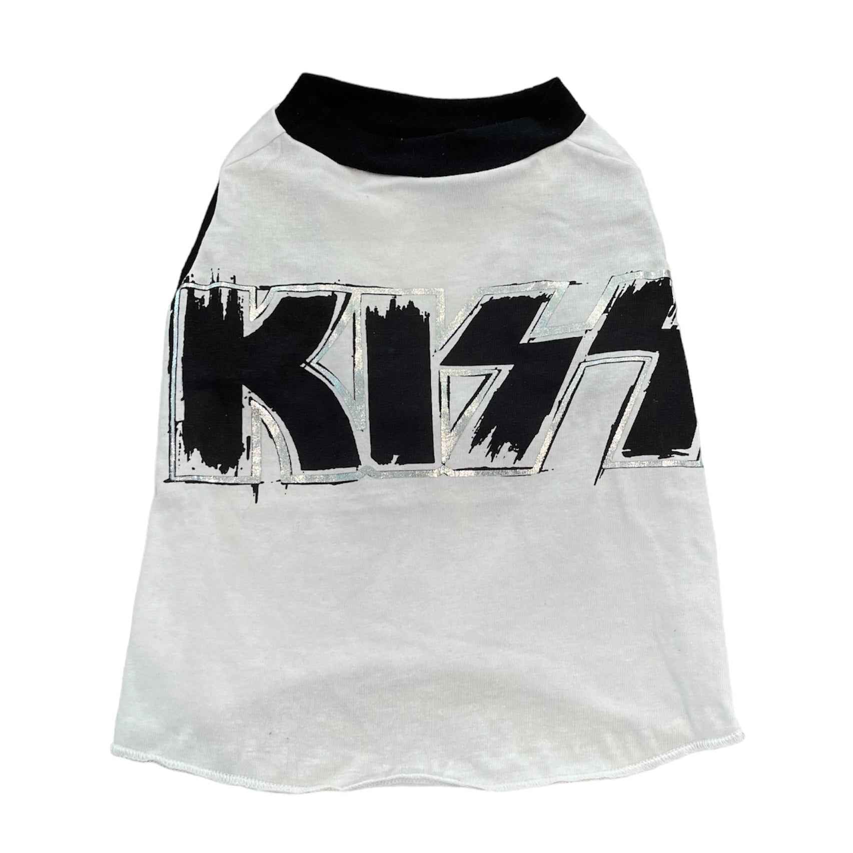 Upcycled Dog Tank - M "KISS GOTHIC"