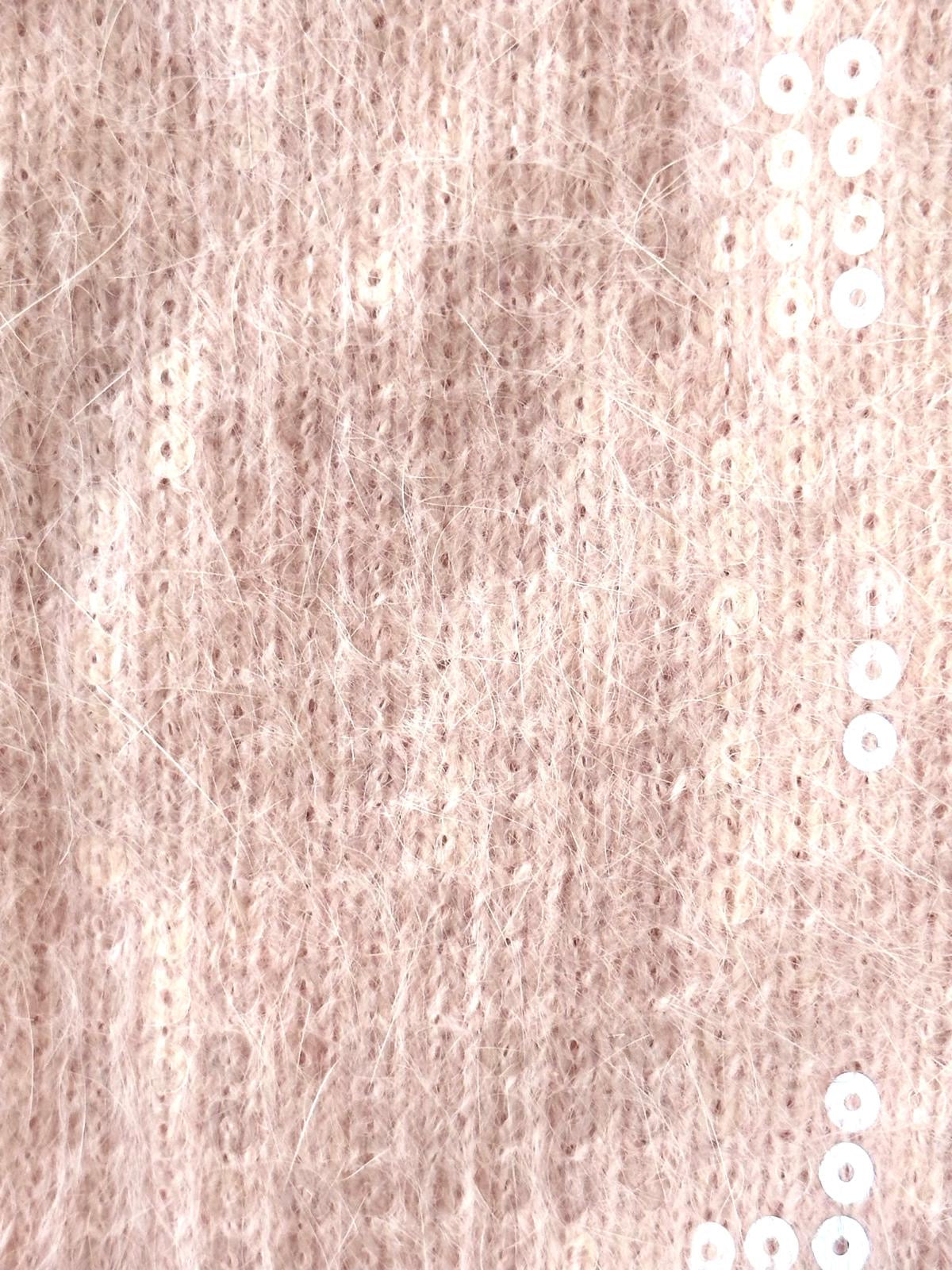 Sophia Shimmer Sequin Turtleneck in Shell Pink - Southlake Paws