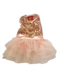 Load image into Gallery viewer, Marilyn Dog Tutu Dress, Rose Gold Sequins 
