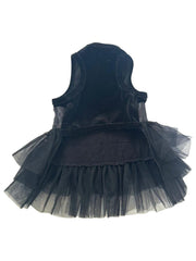 Holiday Party Girl Tutu, Black Velvet 
