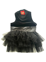 Holiday Party Girl Tutu, Black Velvet 