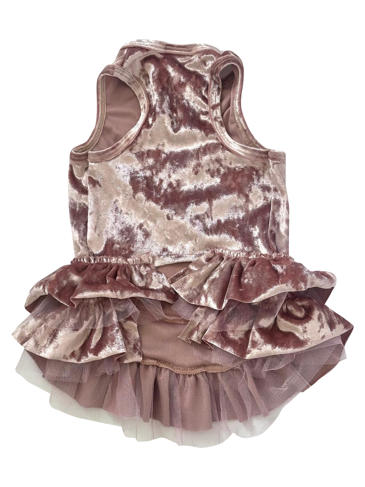 Crushing on YOU Metallic Velvet Dog Dress, Blush 