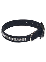 Glamour Girl Ultrasuede Collar w/ Swarovski Crystal, Black