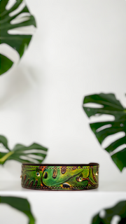 Tropical Monstera Leaf Dog Collar 
