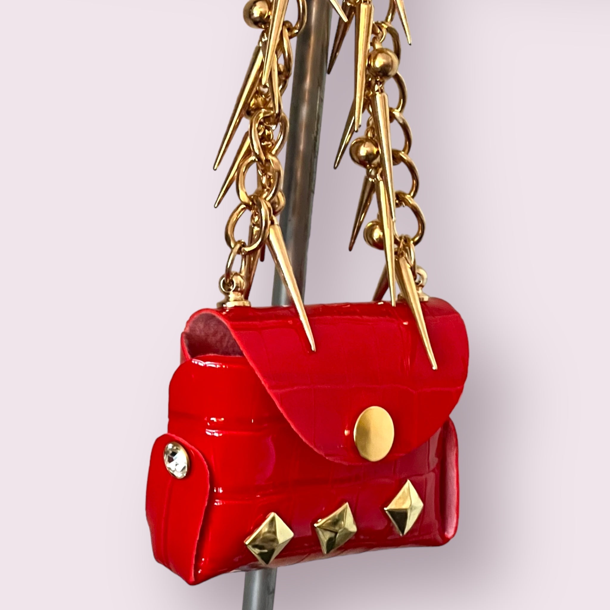 Rock and Roll Leatherette Dog Pick Up Bag Holder 