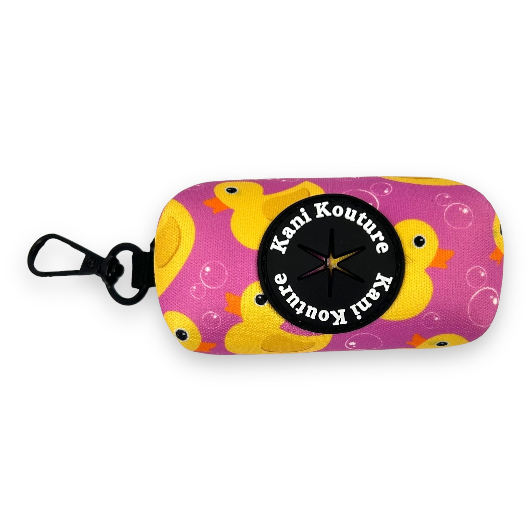 Pink Rubber Ducky - Poop Bag Dispenser 