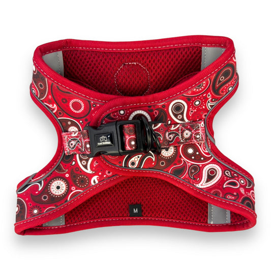 Red Paisley - Step-in Harness 