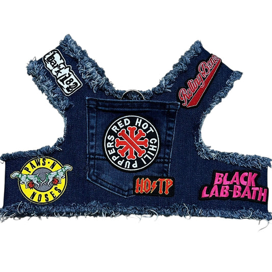 Ruff & Roll Denim Dog Harness- 13 oz. Double Denim/ American Heritage Craft