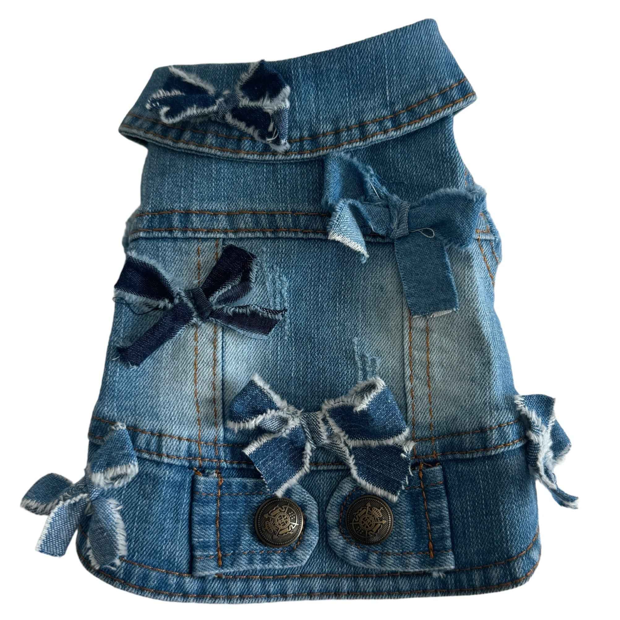 Denim Bow Vest