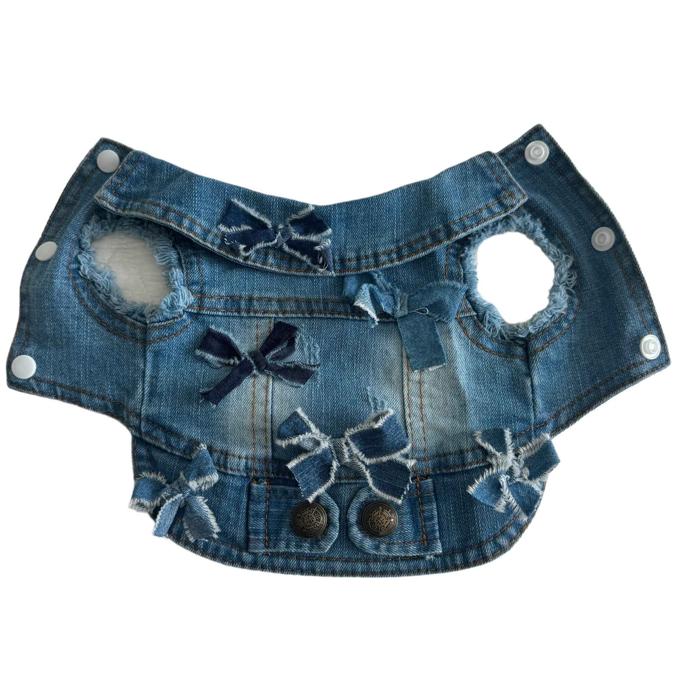 Denim Bow Vest