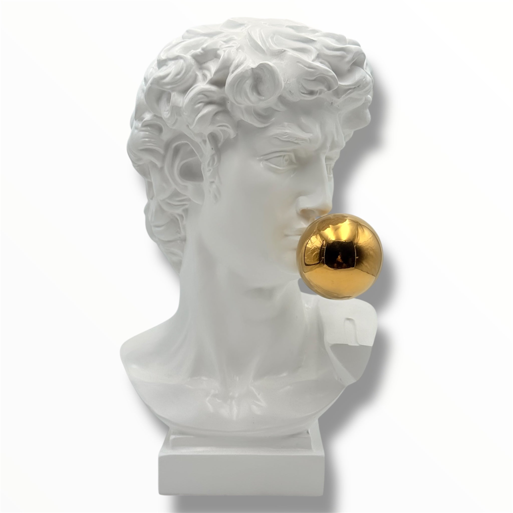 David Sculpture - Gold Ball Edition - gold ball david sculpture, luxury bust, product image 1