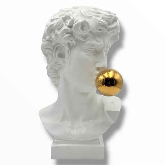 David Sculpture - Gold Ball Edition - gold ball david sculpture, luxury bust, product image 1