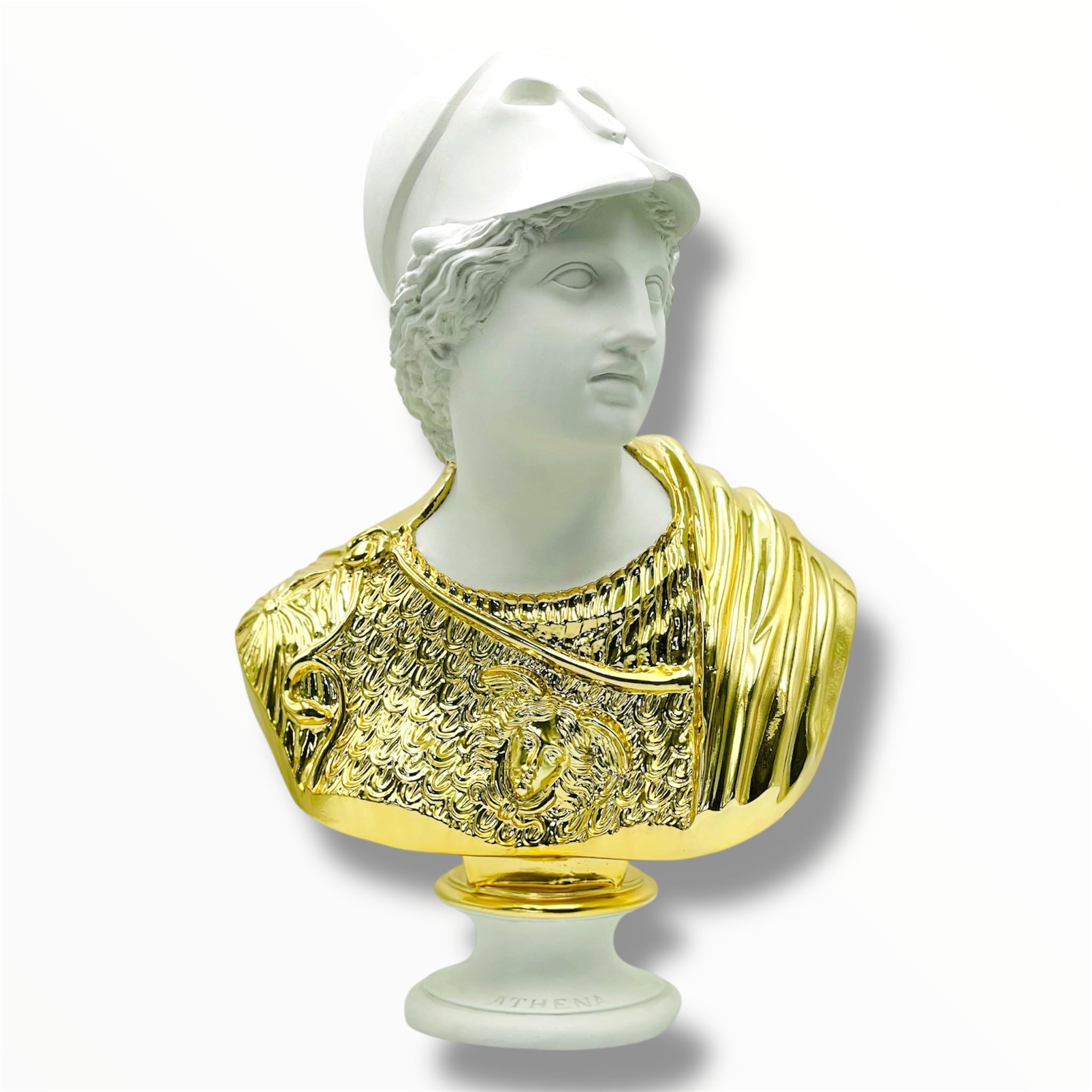 Athena Sculpture - Gold Chrome Edition - gold chrome athena sculpture, luxury sculpture, product image 1