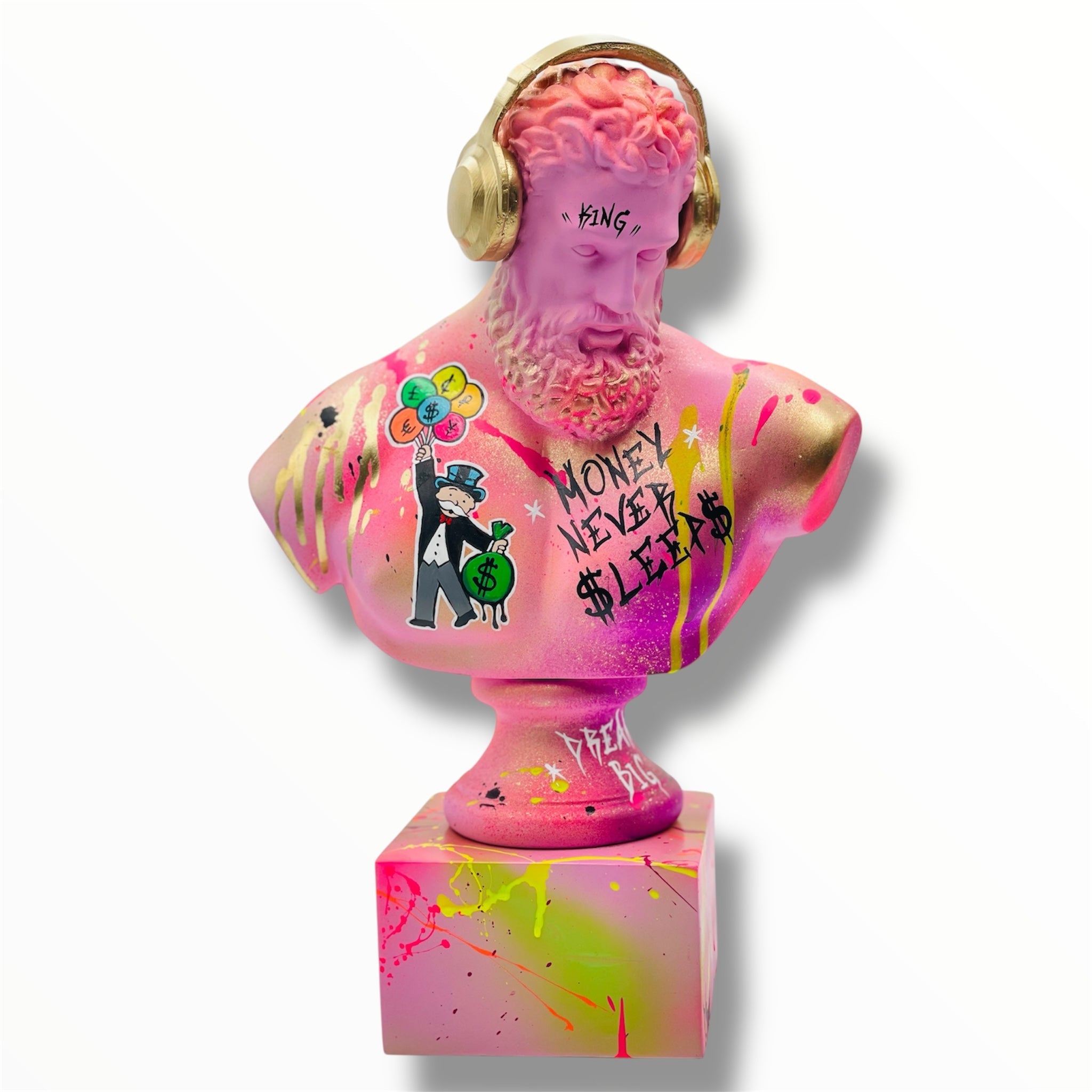DJ Hercules Sculpture - Alec Monopoly Edition - alec monopoly dj hercules sculpture, luxury sculpture, product image 1