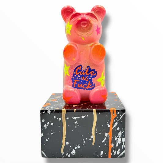 Haribo Bear Sculpture - Floral Relief Design - floral relief haribo bear sculpture, luxury sculpture, product image 1