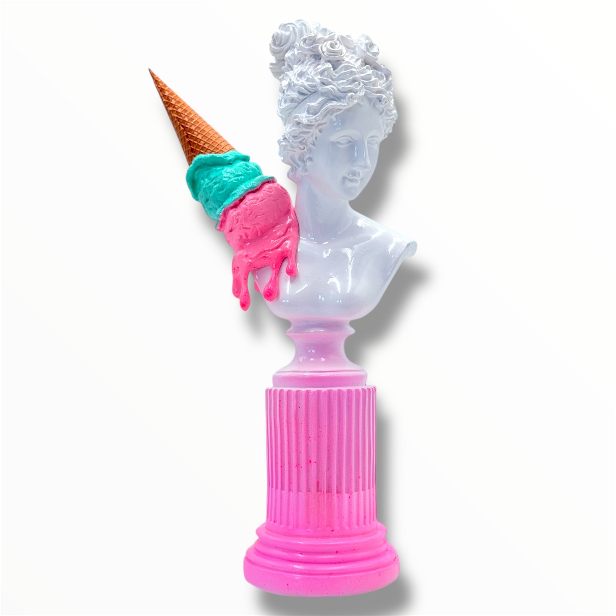 Venus Ice Cream Sculpture - Pink & Blue Gelato Edition - pink and blue gelato venus ice cream sculpture, luxury sculpture…