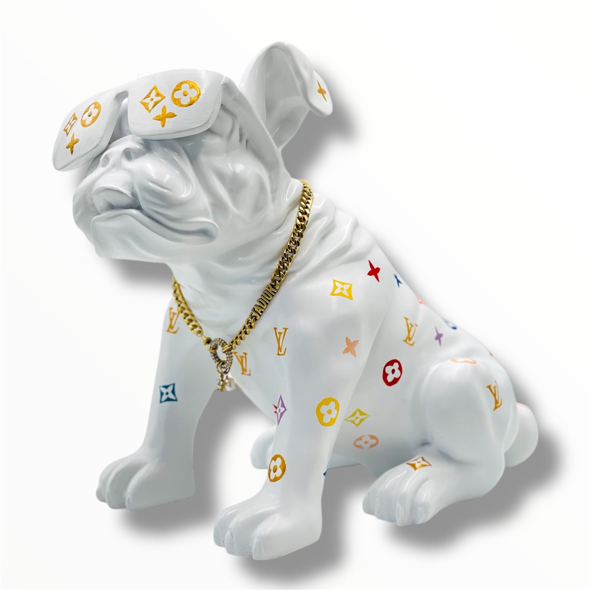 British Bulldog Sculpture - Louis Vuitton Edition - louis vuitton british bulldog sculpture, luxury sculpture, product image…