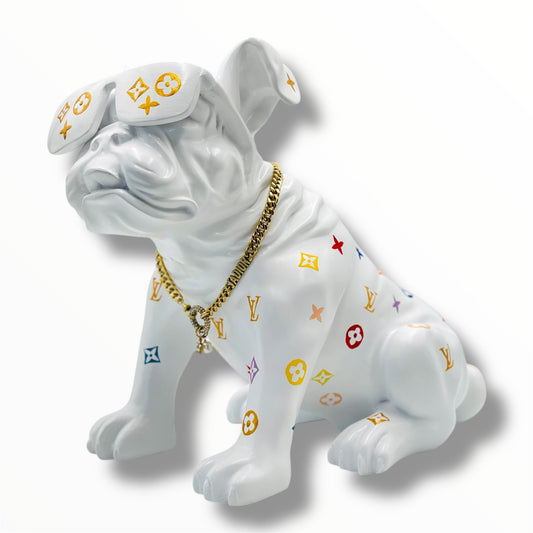 British Bulldog Sculpture - Louis Vuitton Edition - louis vuitton british bulldog sculpture, luxury sculpture, product image…