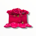 Load image into Gallery viewer, Sugar Bag Vase - Fuchsia Melting Design - melting fuchsia sugar bag vase, luxury vase, product image 1
