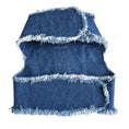 Load image into Gallery viewer, Denim Harness with Floral Initial
