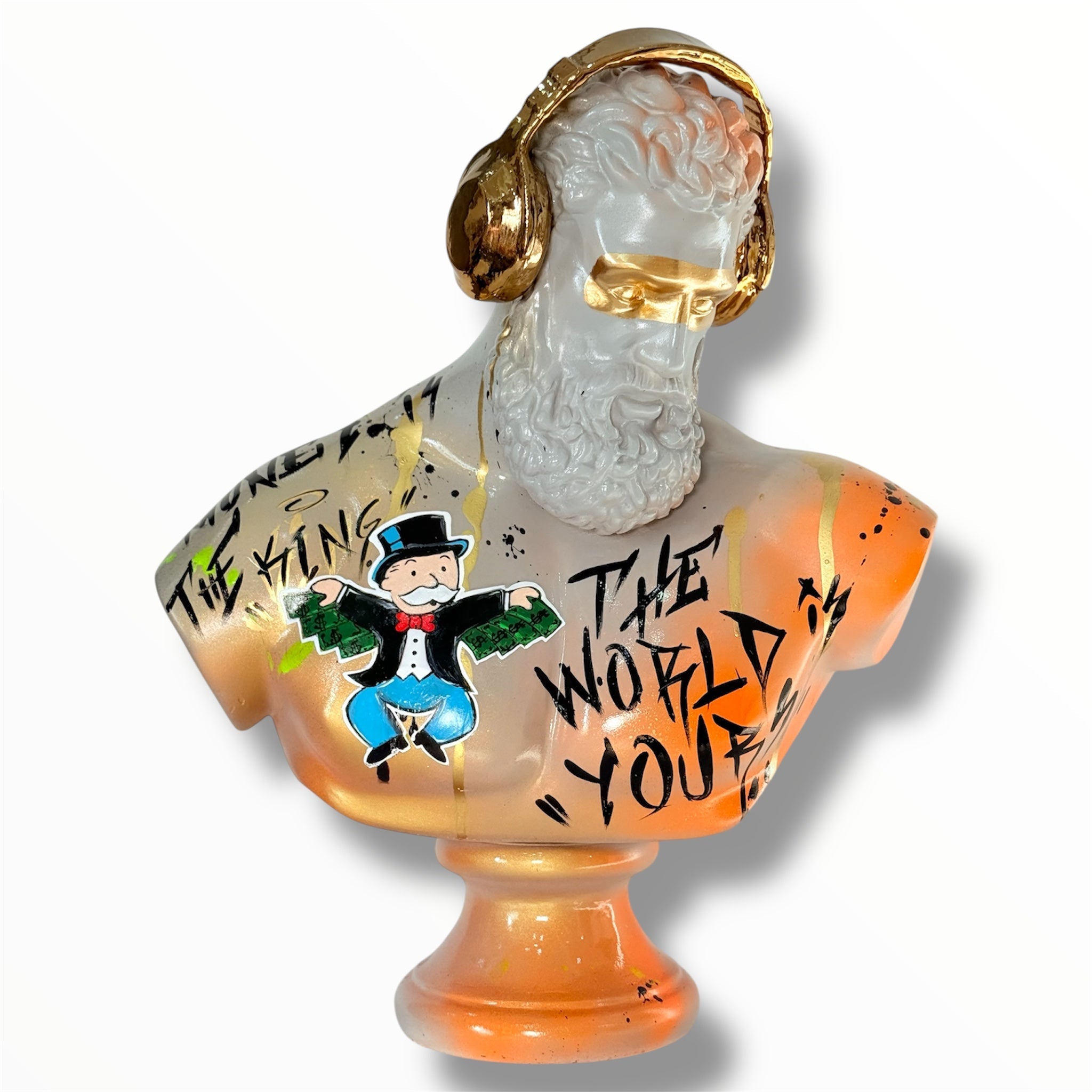 Hercules Sculpture - Flying Alec Monopoly Edition - alec monopoly flying hercules sculpture, luxury sculpture, product image…