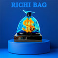 Load image into Gallery viewer, Blue Money Bag Sculpture - Alec Monopoly Inspired Pop Art Decor - pop art alec monopoly blue money bag sculpture, luxury…
