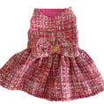 Load image into Gallery viewer, The Paris Pink Tweed Couture Dog Harness Dress
