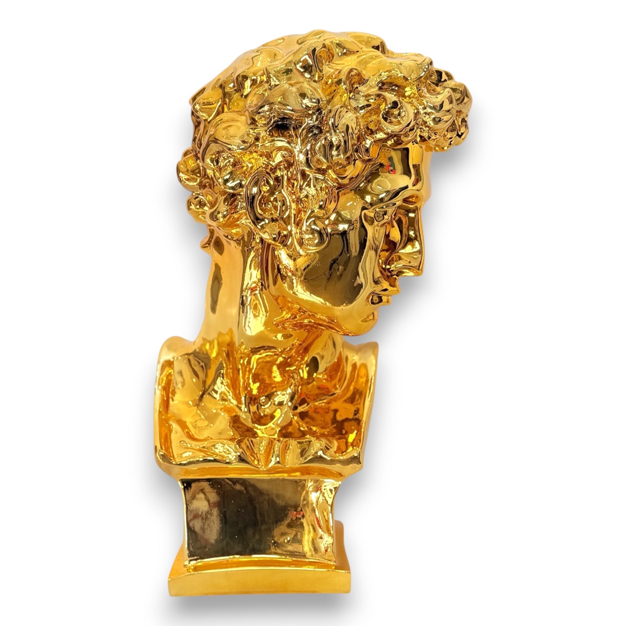 Giuliano de' Medici Sculpture - Gold Chrome Edition - gold chrome giuliano de medici sculpture, luxury bust, product image 2