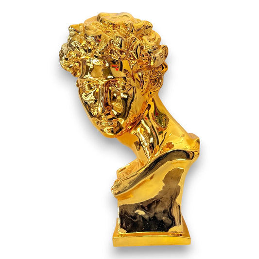 Giuliano de' Medici Sculpture - Gold Chrome Edition - gold chrome giuliano de medici sculpture, luxury bust, product image 1