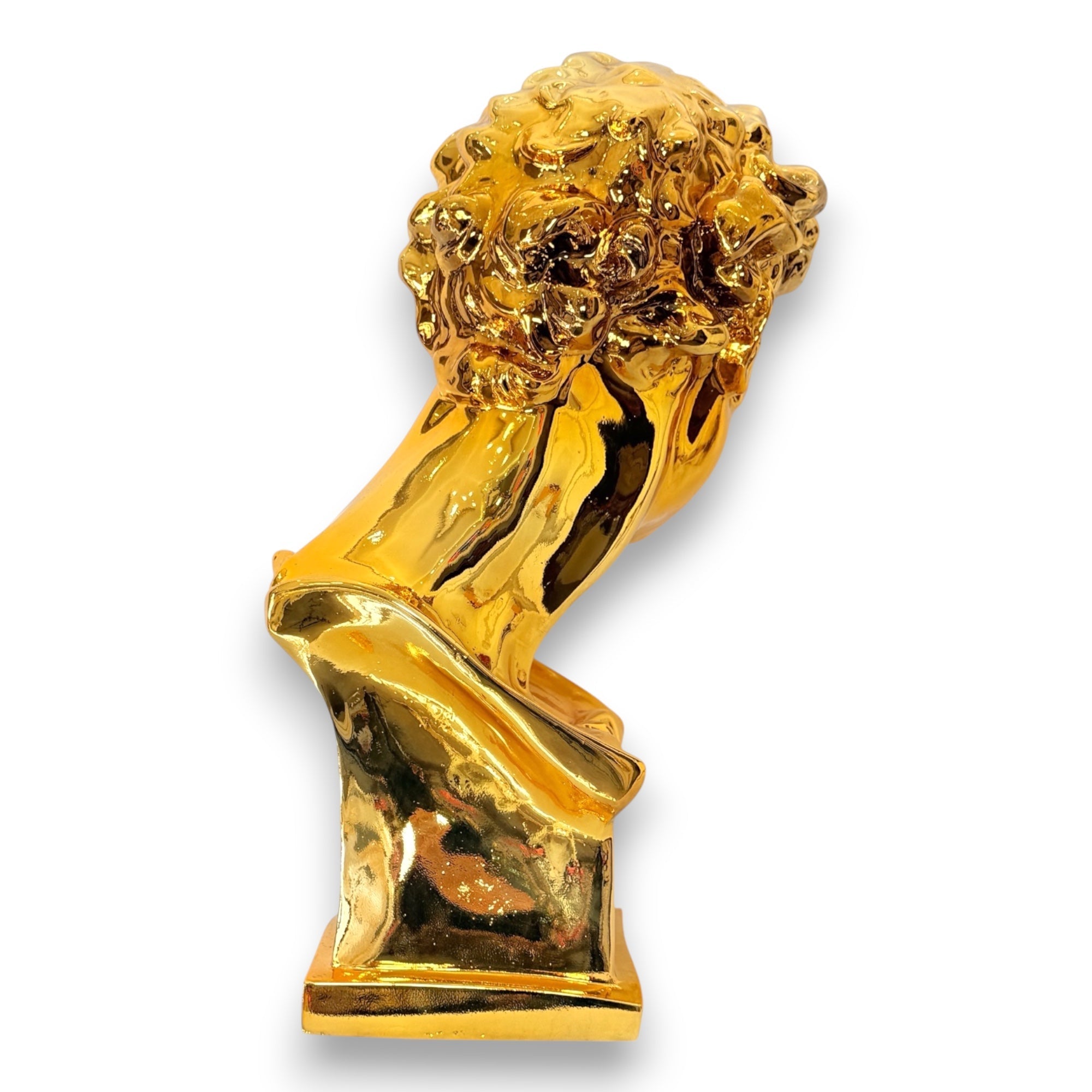Giuliano de' Medici Sculpture - Gold Chrome Edition - gold chrome giuliano de medici sculpture, luxury bust, product image 4
