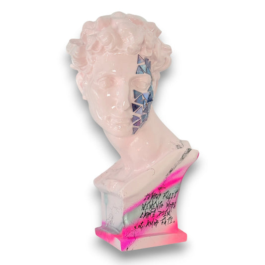 Giuliano de' Medici Bust - Mirror Mosaic Neon Edition - mosaic neon mirror giuliano de medici bust, luxury bust, product…