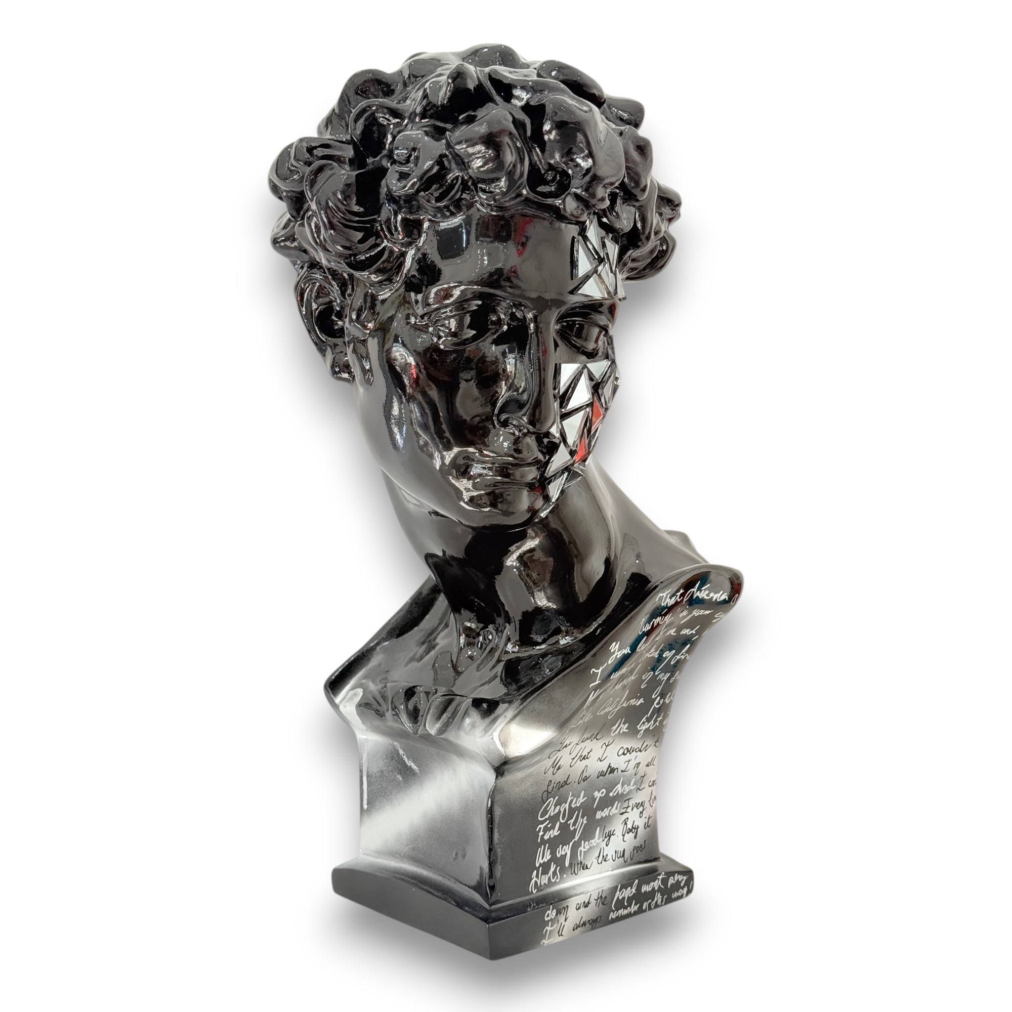 Giuliano de' Medici Bust - Black Mirror Mosaic Edition - mosaic black mirror giuliano de medici bust, luxury sculpture…