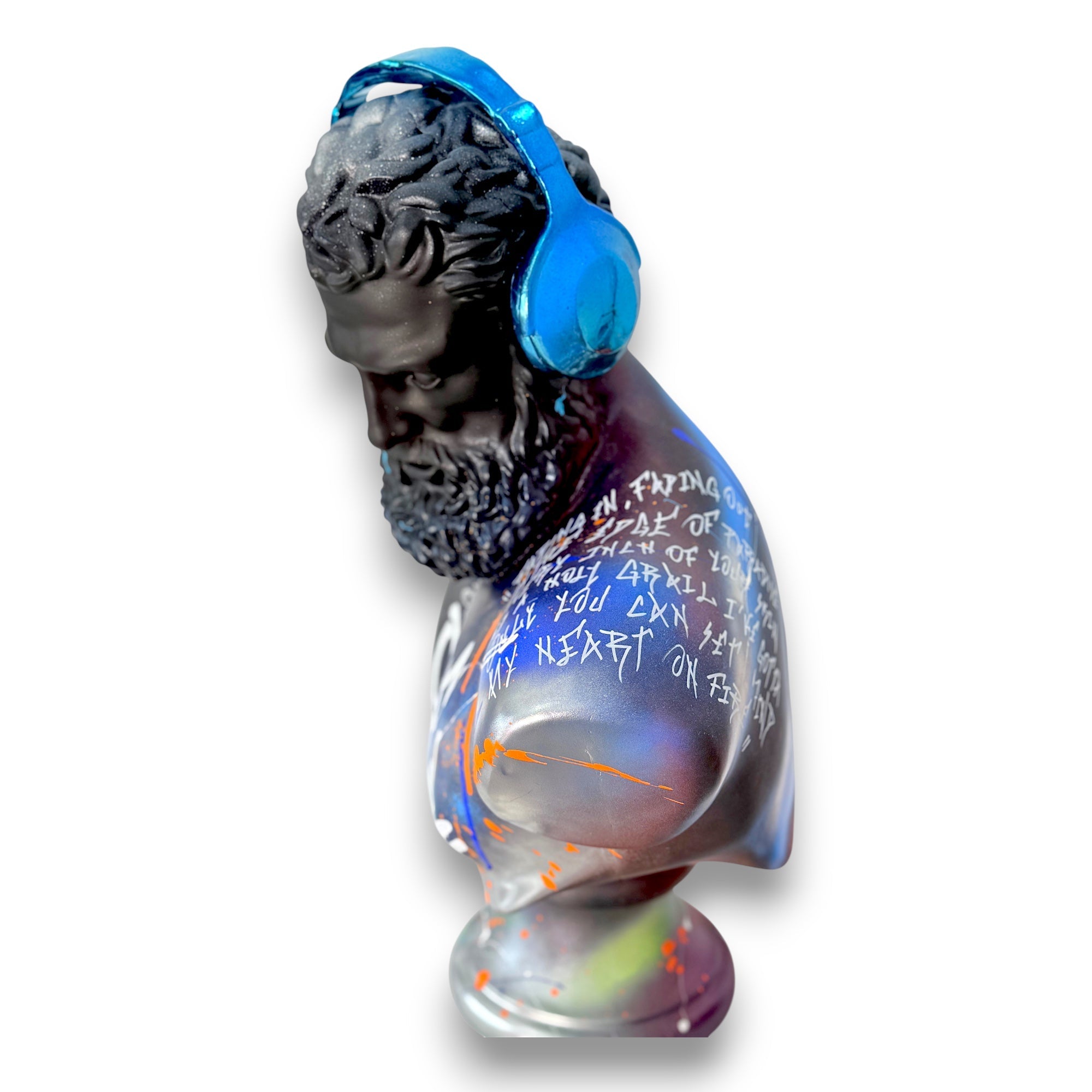 DJ Hercules Statue 60cm - Love Graffiti Edition - graffiti love dj hercules statue 60cm, luxury sculpture, product image 3