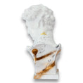 Load image into Gallery viewer, Giuliano de' Medici Bust - White Marble Effect & Gold Appliqué - Limited Edition - white marble effect gold applique giuliano…
