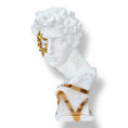 Load image into Gallery viewer, Giuliano de' Medici Bust - White Marble Effect & Gold Appliqué - Limited Edition - white marble effect gold applique giuliano…
