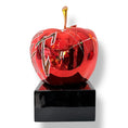 Load image into Gallery viewer, Red Chrome Apple Sculpture - Graffiti Pop Art Apple Decor - pop art graffiti red chrome apple sculpture, luxury decorative…
