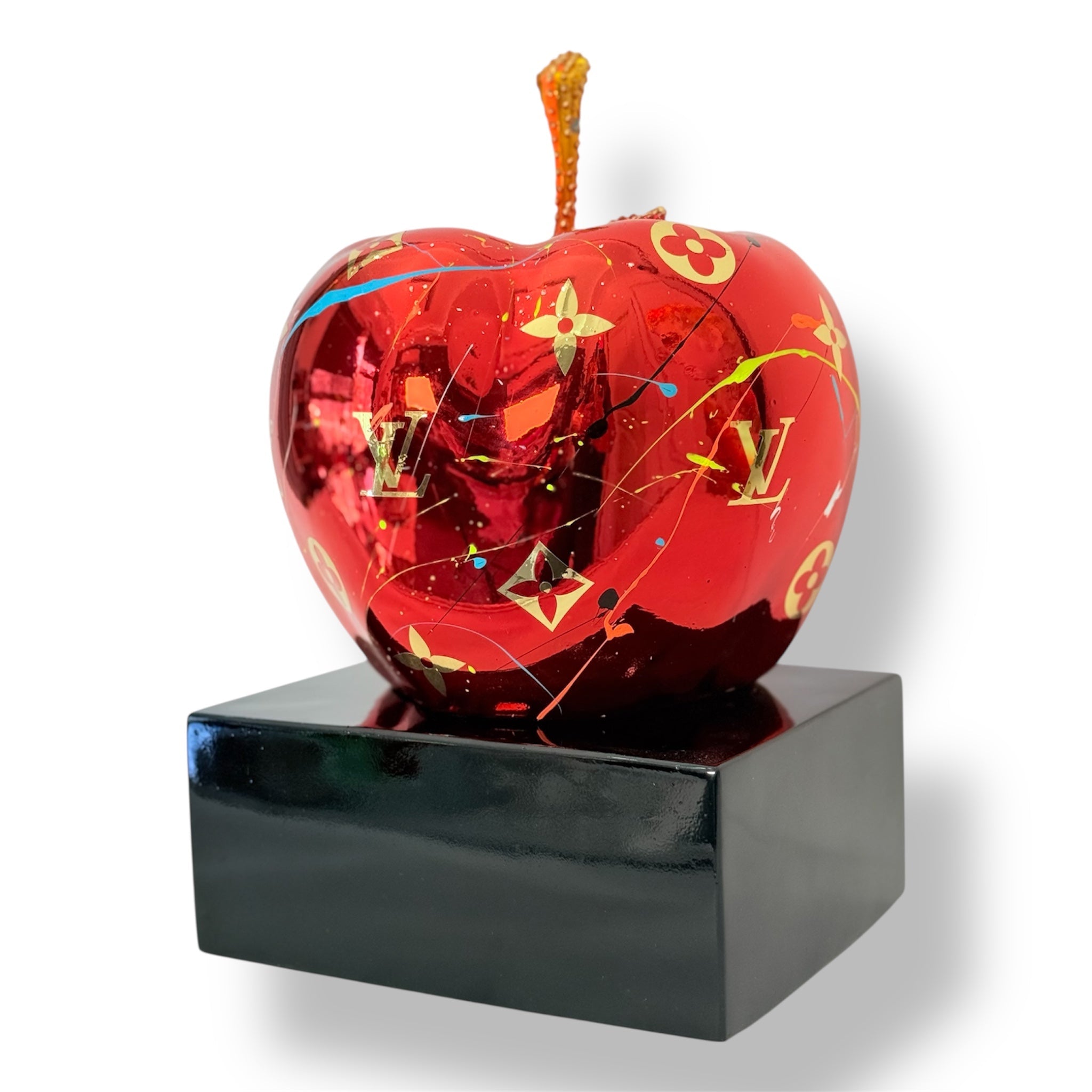 Red Chrome Apple Sculpture I Louis Vuitton Edition - louis vuitton red chrome apple sculpture, luxury decorative object…
