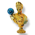 Load image into Gallery viewer, Gold Chrome Artemis Sculpture - Graffiti Pop Art Goddess Statue - pop art graffiti goddess statue gold chrome artemis…
