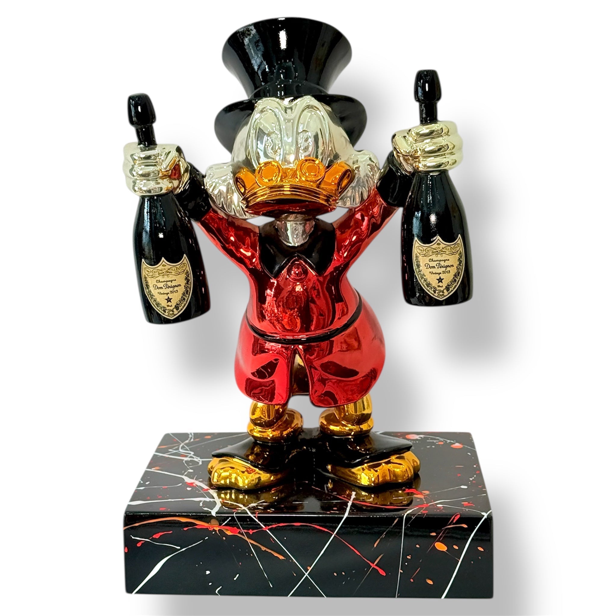 Scrooge McDuck - Dom Perignon Champagne Edition - champagne dom perignon scrooge mcduck, luxury sculpture, product image 1
